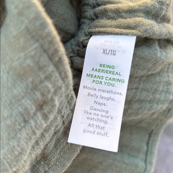 NWT Aerie Green Vest Cinch String Tie Tank Top - Picture 5 of 5